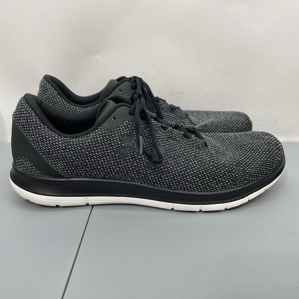 Under Armour Remix Sneakers Shoes Running Training Walking Black Gray Mens 12